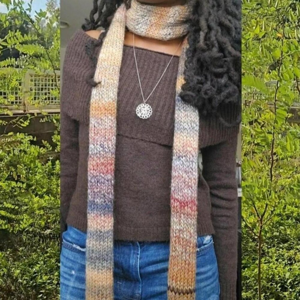 Hand Knitted Women's multi Scarf